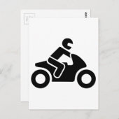 Symbol für Motorräder Postkarte (Vorne/Hinten)