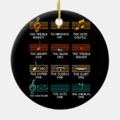 Symbol für Musik Definition Spaß Funny Christ Keramik Ornament (Hinten)