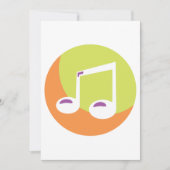 Symbol für musikalische Note Einladung (Vorderseite)