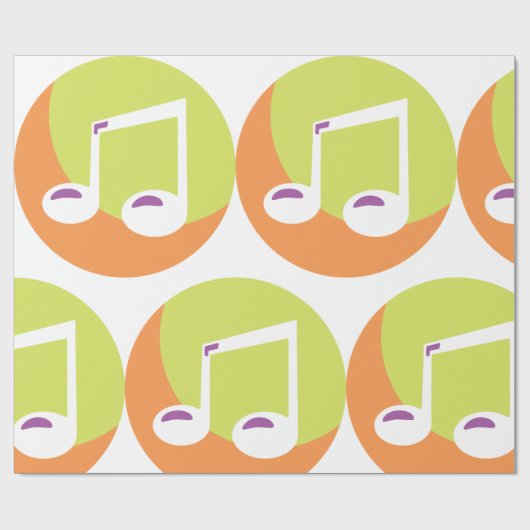 Symbol für musikalische Note Geschenkpapier (Flach)
