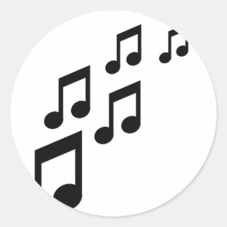 Symbol für Musiknoten Runder Aufkleber