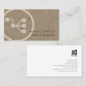 Symbol für Netzwerkingenieurpunkte - Naturpapier Visitenkarte (Vorne/Hinten)