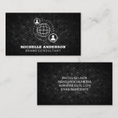 Symbol für Netzwerkkommunikation | Geometrisches S Visitenkarte (Vorne/Hinten)