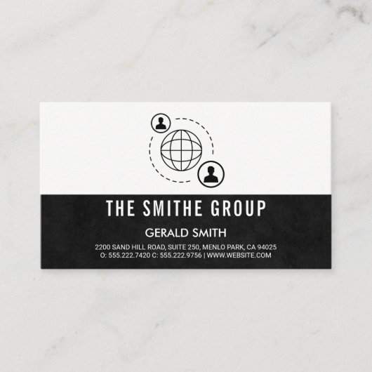 Symbol für Netzwerkkommunikation Visitenkarte (Vorderseite)