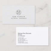 Symbol für Netzwerkpunkte des Netzwerkingenieurs Visitenkarte (Vorne/Hinten)