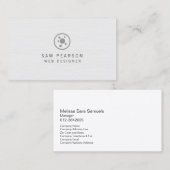 Symbol für Netzwerkpunkte des Web-Designers im Int Visitenkarte (Vorne/Hinten)