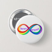 Symbol für Neurodivere Regenbogeninfinität Button (Vorne & Hinten)