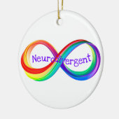 Symbol für Neurodivere Regenbogeninfinität Keramik Ornament (Links)