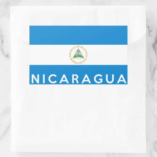 Symbol für Nicaragua Rechteckiger Aufkleber (Tasche)