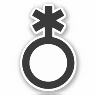 Symbol für nichtbinäres Geschlecht Aufkleber