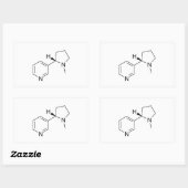Symbol für Nikotinchemikalien Rechteckiger Aufkleber (Blatt)