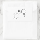 Symbol für Nikotinchemikalien Rechteckiger Aufkleber (Tasche)