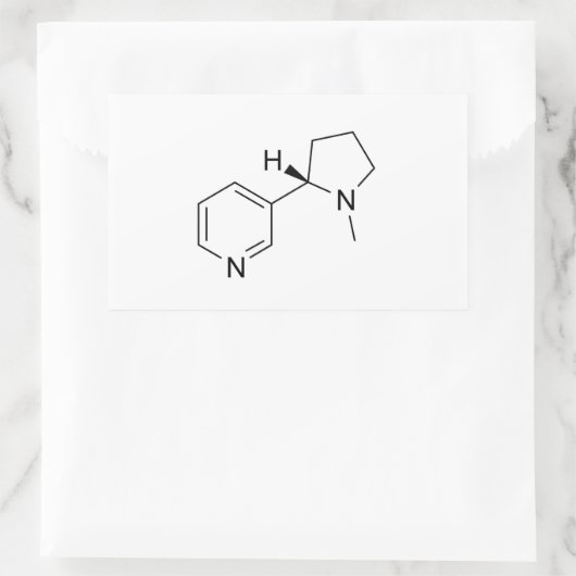 Symbol für Nikotinchemikalien Rechteckiger Aufkleber (Tasche)