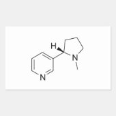Symbol für Nikotinchemikalien Rechteckiger Aufkleber (Vorderseite)