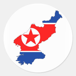 Symbol für Nordkorea Runder Aufkleber