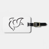 Symbol für PEACE DOVE - Christliche Hippie-Liebe Gepäckanhänger (Vorderseite horizontal)