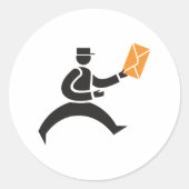 Symbol für Postversand Klassischer Rundaufkleber Runder Aufkleber (Vorderseite)