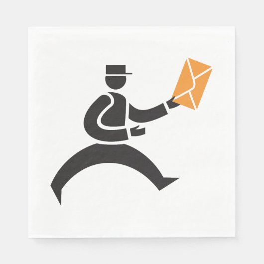 Symbol für Postversand Napkins Serviette (Vorderseite)
