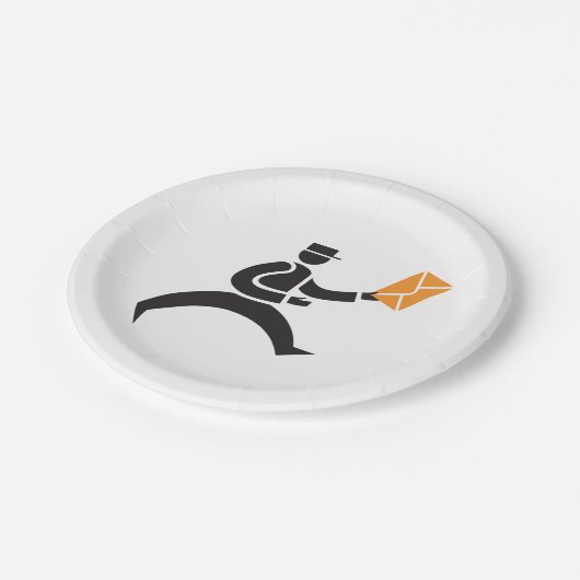 Symbol für Postversand-Teller Pappteller (Schrägansicht)