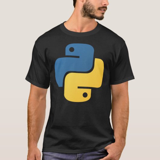 Symbol für Programmiersprache Python T-Shirt (Vorderseite)