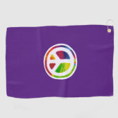 Symbol für psychedelisches Friedenszeichen Golfhandtuch (Horizontal)