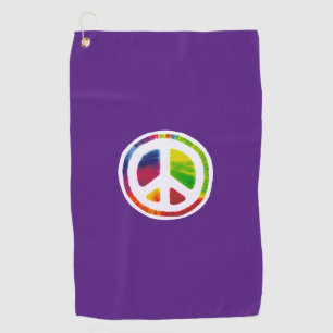 Symbol für psychedelisches Friedenszeichen Golfhandtuch