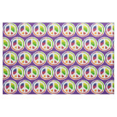 Symbol für psychedelisches Friedenszeichen Stoff (Fat Quarter (45,7 x 55,9 cm))