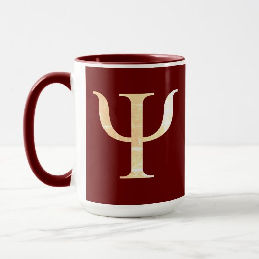 Symbol für Psychologie Maroon Red Tasse (Links)