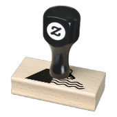 Symbol für Quayside-Warnzeichen Gummistempel (Stempel)