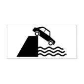 Symbol für Quayside-Warnzeichen Gummistempel (Prägung)
