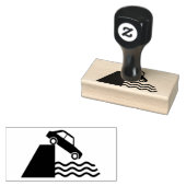 Symbol für Quayside-Warnzeichen Gummistempel (Stempel)