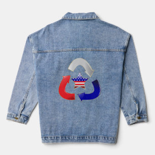 Symbol für Recycling - Amerikanischer Stern Jeansjacke