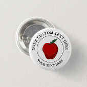 Symbol für Red Apple Custom Text Logo Button (Vorne & Hinten)