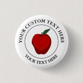 Symbol für Red Apple Custom Text Logo Button (Vorderseite)