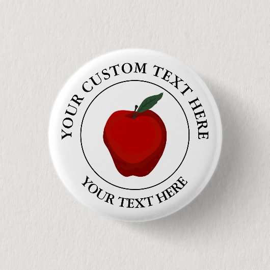 Symbol für Red Apple Custom Text Logo Button (Vorderseite)
