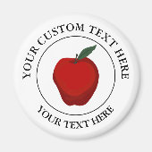 Symbol für Red Apple Custom Text Logo Magnet (Vorne)