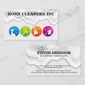 Symbol für Reinigungsdienste | Badezimmer Tiles | Visitenkarte (Vorne/Hinten)