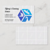 Symbol für Reinigungsdienste | Badezimmer Tiles Visitenkarte (Vorne/Hinten)