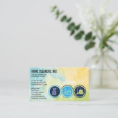 Symbol für Reinigungsdienste | Hintergrund Wasserf Visitenkarte (Stehend Vorderseite)