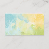 Symbol für Reinigungsdienste | Hintergrund Wasserf Visitenkarte (Rückseite)