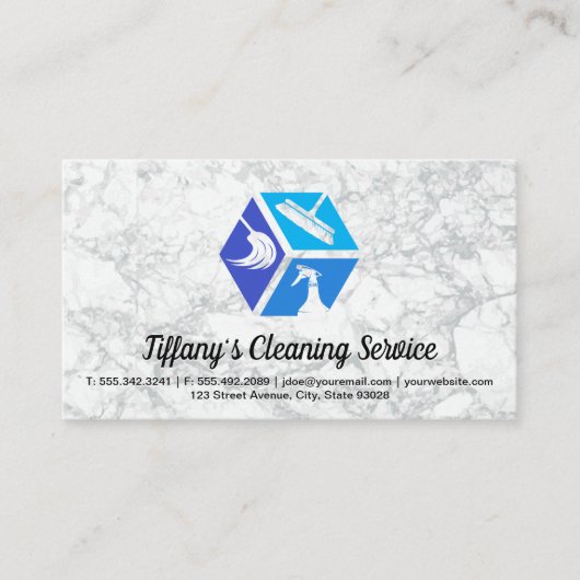 Symbol für Reinigungsdienste | Maid | Lady Cleaner Visitenkarte (Vorderseite)