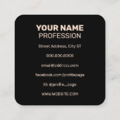 Symbol für Reinigungsdienste Quadrat der Visitenka Quadratische Visitenkarte (Rückseite)