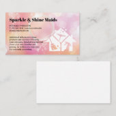 Symbol für Reinigungsdienste | Seifenblasen Hinter Visitenkarte (Vorne/Hinten)