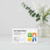 Symbol für Reinigungsdienste | Seifenblasen Visitenkarte (Stehend Vorderseite)