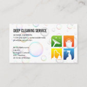 Symbol für Reinigungsdienste | Seifenblasen Visitenkarte (Vorderseite)