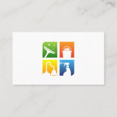 Symbol für Reinigungsdienste Visitenkarte (Rückseite)