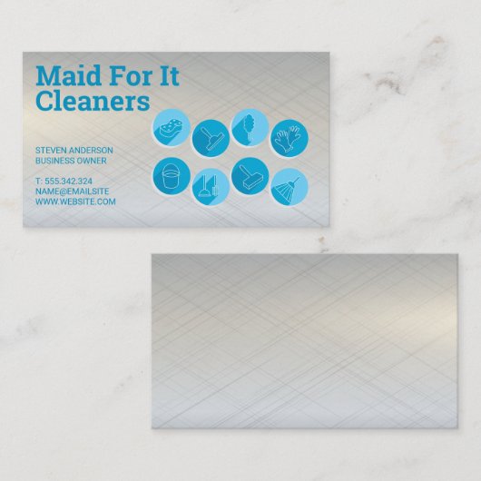 Symbol für Reinigungsdienste Visitenkarte (Vorne/Hinten)