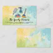 Symbol für Reinigungstools | Sanierungsdienst Visitenkarte (Vorne/Hinten)