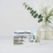 Symbol für Reinigungstools Visitenkarte (Stehend Vorderseite)