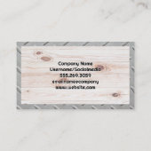 Symbol für Reparaturdienste | Stahl | Holz Visitenkarte (Rückseite)